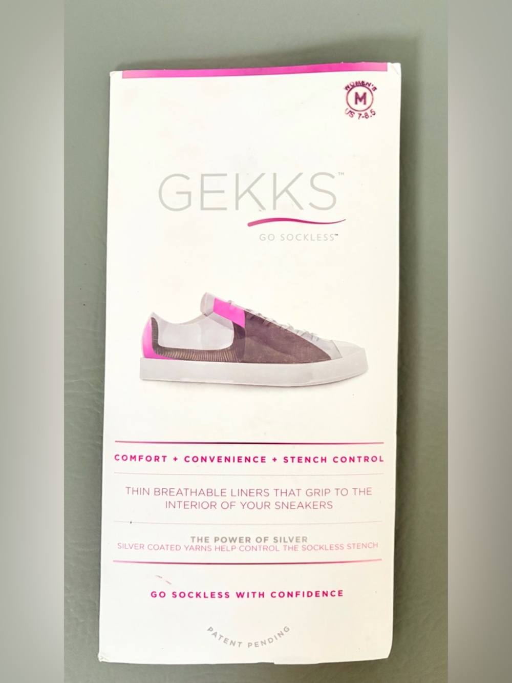 Gekks Women's No Show Non Slip Sock Liner Inserts Sneakers Shoes Medium US 7-8.5
